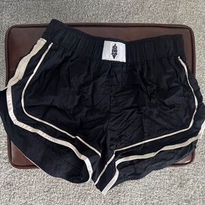Free People Movement Black Women's Shorts with White Trim